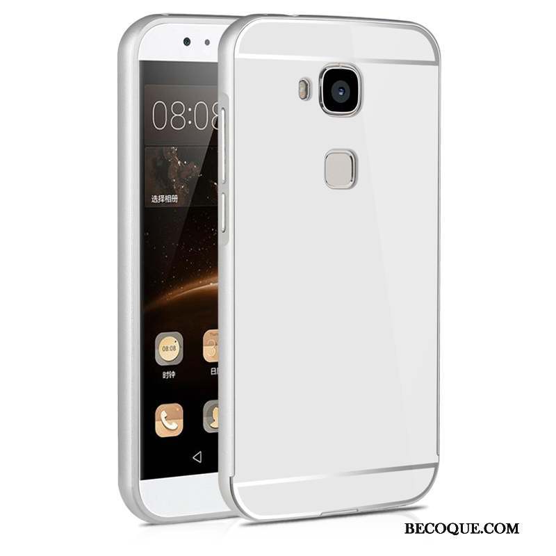 Huawei G7 Plus Border Protection Coque Métal Couvercle Arrière Étui