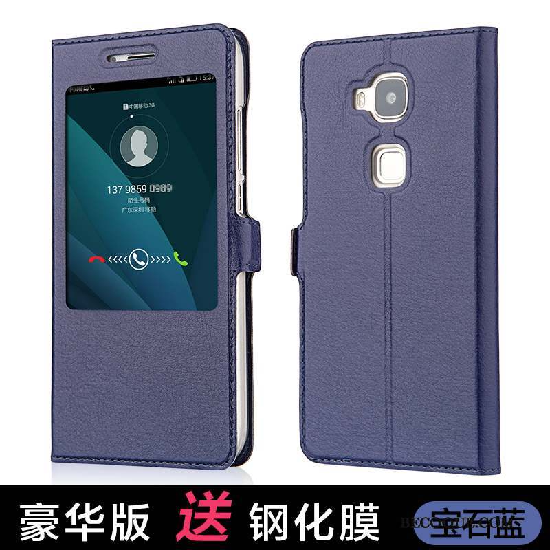 Huawei G7 Plus Coque De Téléphone Bleu Clair Housse Protection Téléphone Portable Mesh