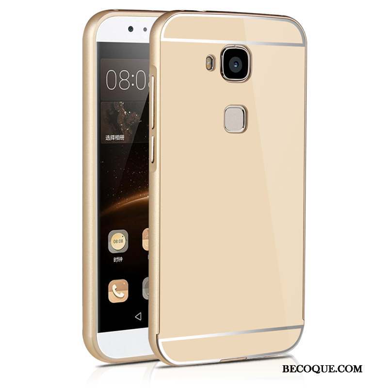 Huawei G7 Plus Coque De Téléphone Haute Métal Argent Membrane Border