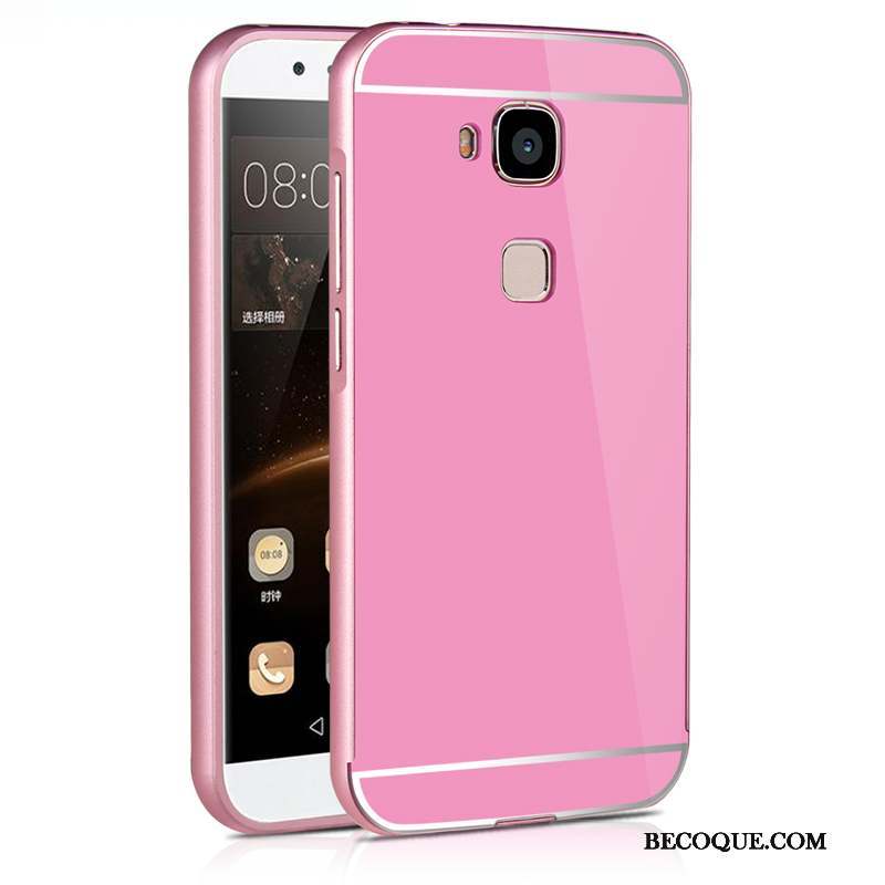 Huawei G7 Plus Coque De Téléphone Haute Métal Argent Membrane Border