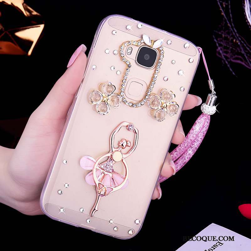 Huawei G7 Plus Coque De Téléphone Incassable Silicone Rose Étui Protection