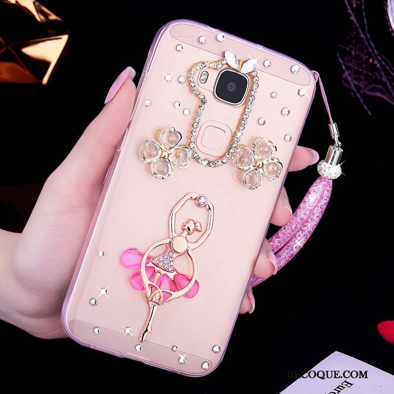 Huawei G7 Plus Coque De Téléphone Incassable Silicone Rose Étui Protection