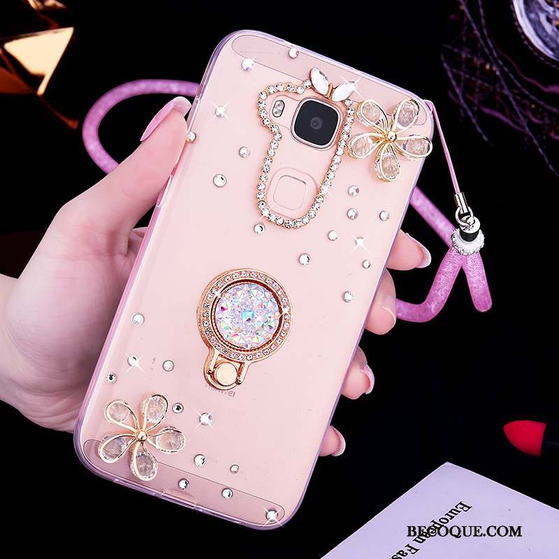 Huawei G7 Plus Coque De Téléphone Incassable Silicone Rose Étui Protection