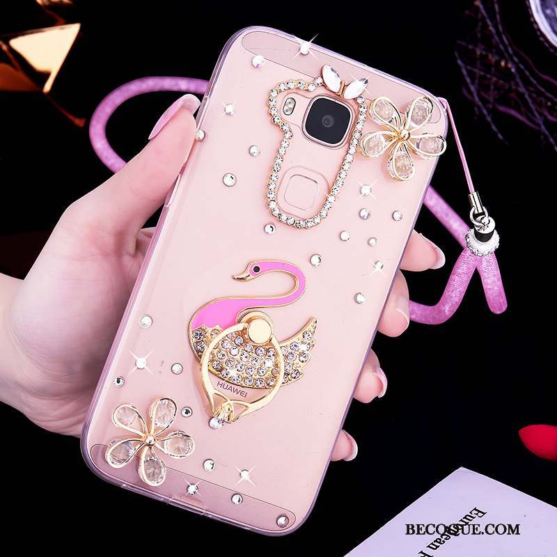 Huawei G7 Plus Coque De Téléphone Incassable Silicone Rose Étui Protection