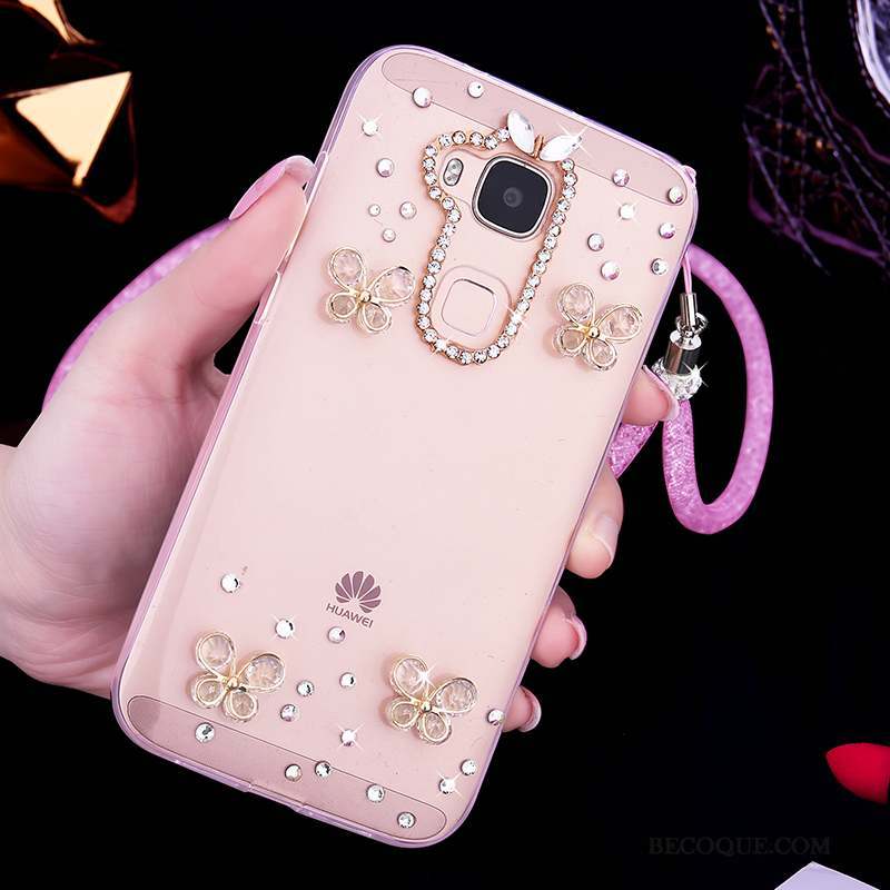 Huawei G7 Plus Coque De Téléphone Incassable Silicone Rose Étui Protection