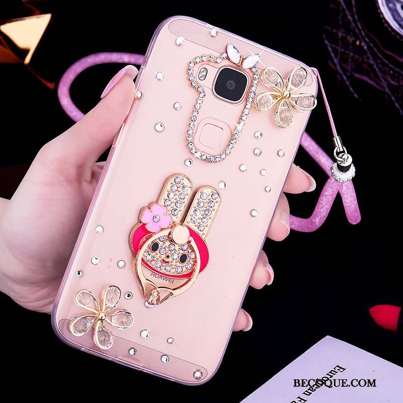 Huawei G7 Plus Coque De Téléphone Incassable Silicone Rose Étui Protection