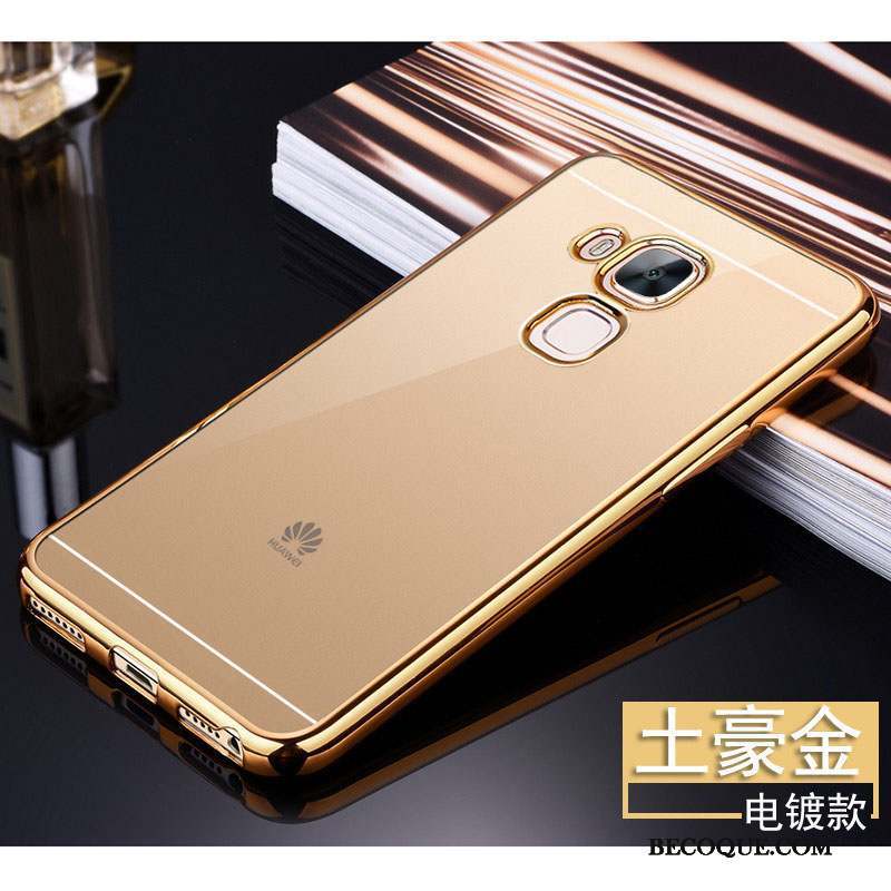 Huawei G7 Plus Coque De Téléphone Or Silicone Fluide Doux Transparent Protection