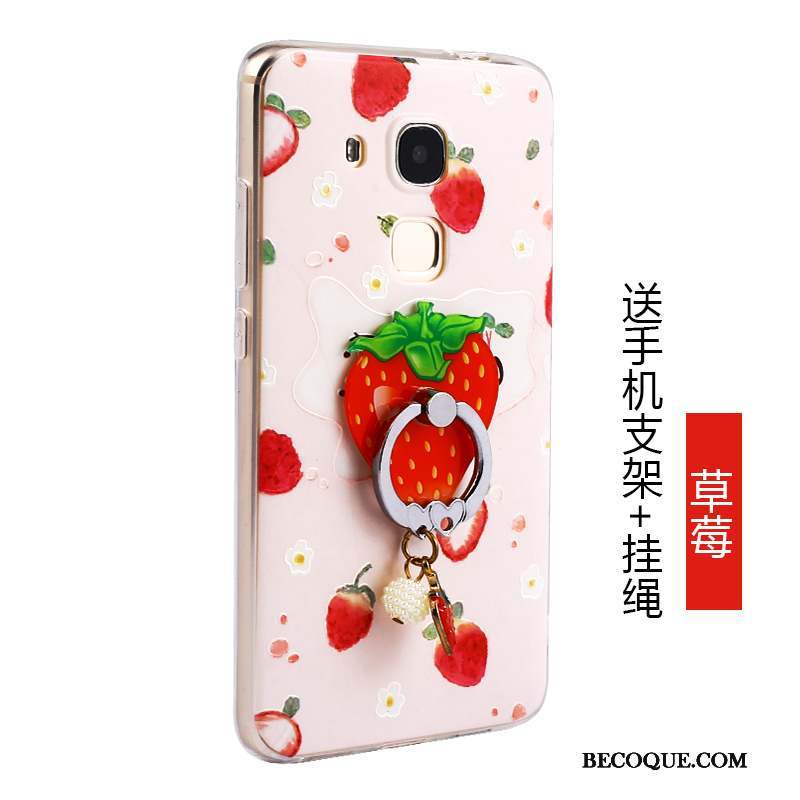 Huawei G7 Plus Coque Étui Protection Tout Compris Jaune Silicone Fruit