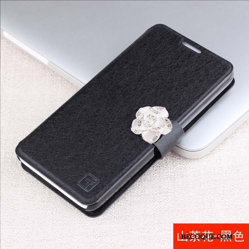 Huawei G7 Plus Noir Housse Strass Étui En Cuir Coque De Téléphone