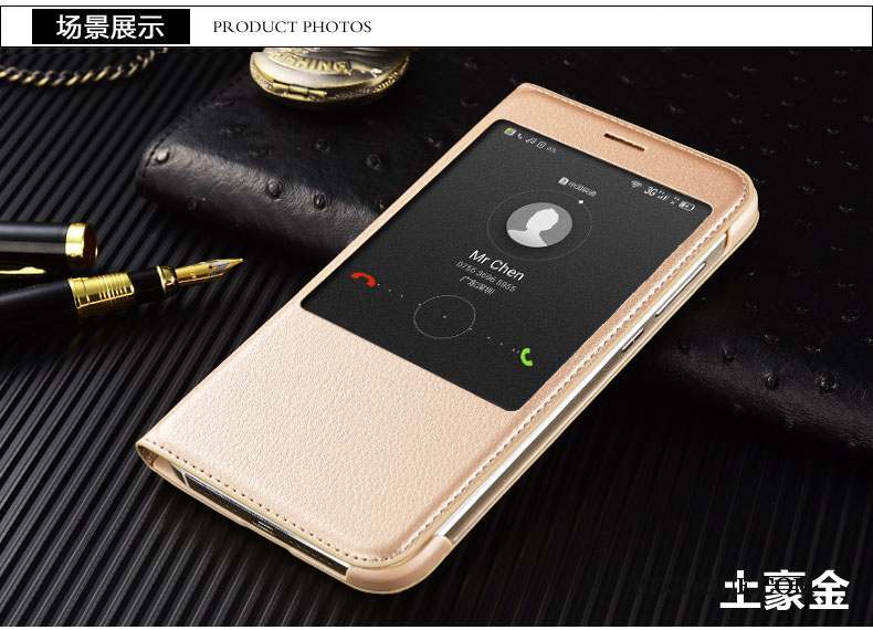 Huawei G7 Plus Protection Or Téléphone Portable Coque De Téléphone Étui Étui En Cuir