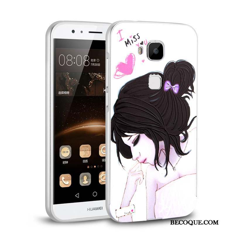 Huawei G7 Plus Protection Très Mince Étui Coque De Téléphone Métal Noir