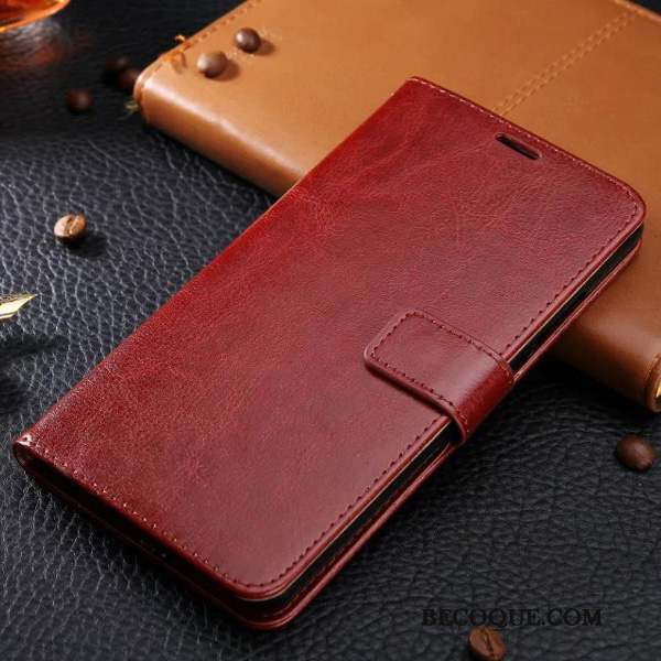 Huawei G7 Plus Pu Tendance Rouge Fluide Doux Étui En Cuir Coque De Téléphone