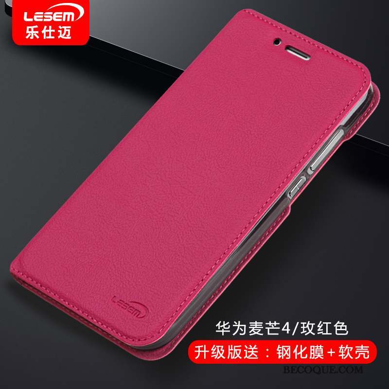 Huawei G7 Plus Silicone Protection Coque De Téléphone Téléphone Portable Étui En Cuir Rose