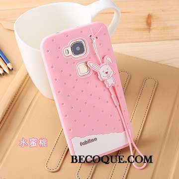 Huawei G7 Plus Silicone Protection Rose Coque Téléphone Portable Fluide Doux