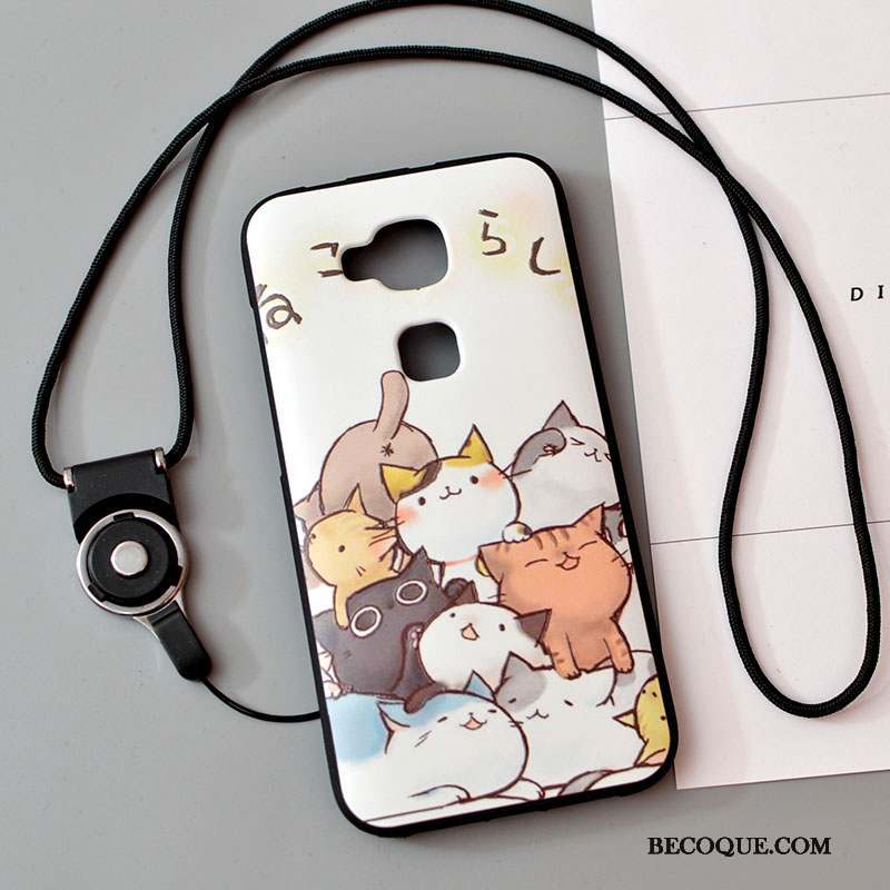 Huawei G7 Plus Tendance Coque Silicone Fluide Doux Incassable Blanc