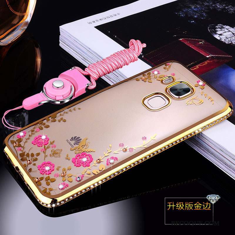 Huawei G7 Plus Tout Compris Coque Fluide Doux De Téléphone Rose Ornements Suspendus