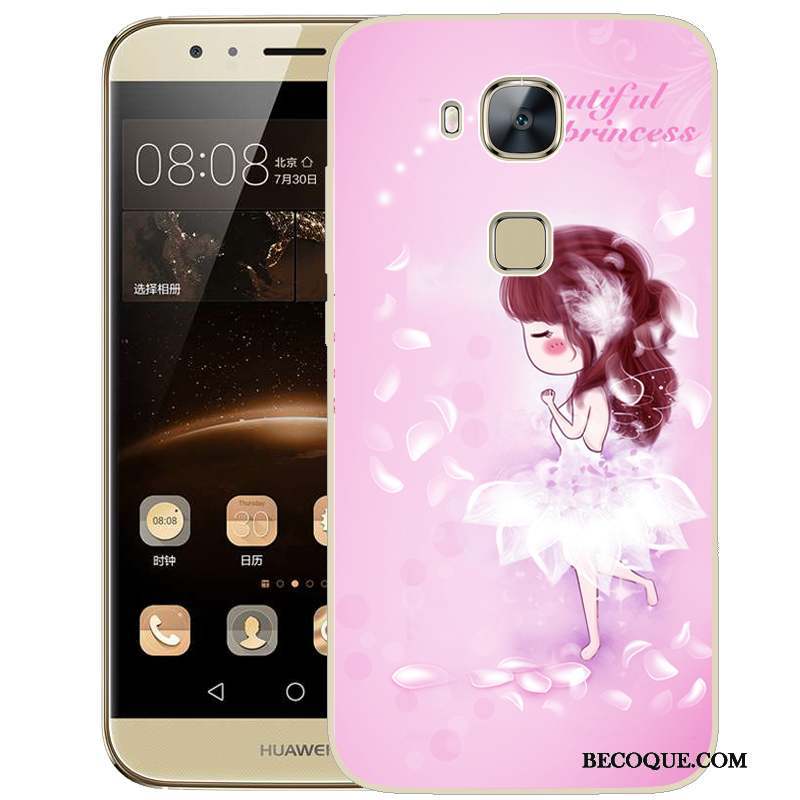 Huawei G7 Plus Téléphone Portable Protection Silicone Étui Coque Rose