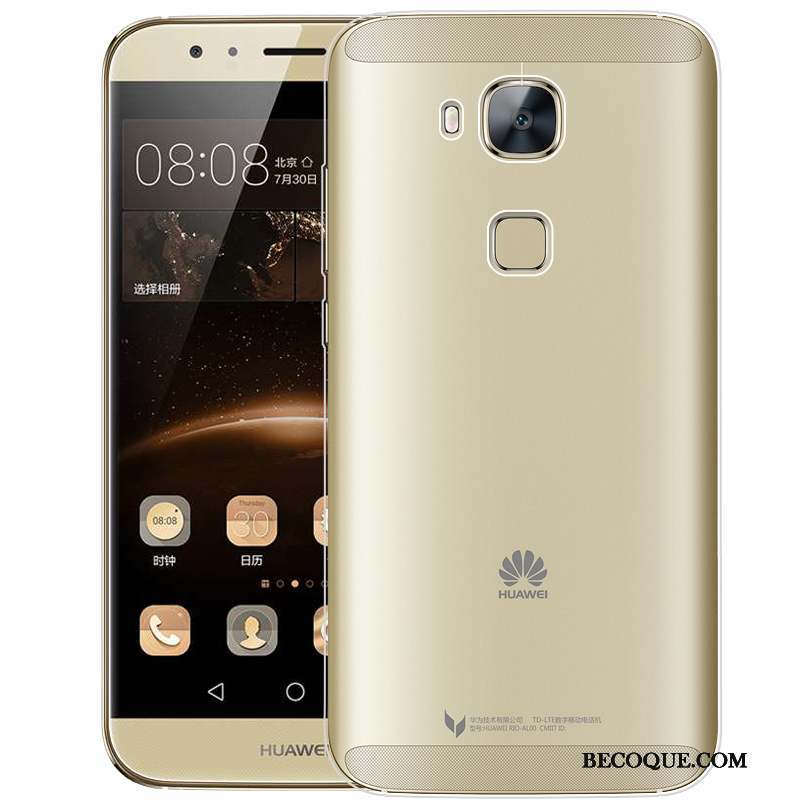 Huawei G7 Plus Téléphone Portable Protection Silicone Étui Coque Rose