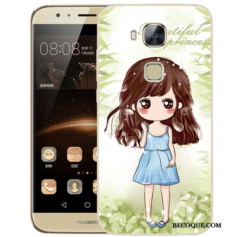Huawei G7 Plus Téléphone Portable Protection Silicone Étui Coque Rose