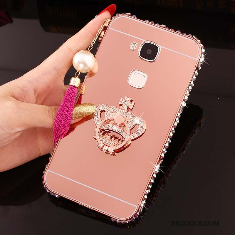 Huawei G7 Plus Étui Incassable Coque De Téléphone Protection Rose Métal