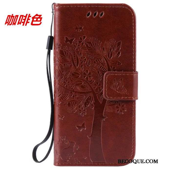 Huawei G7 Plus Étui Protection Étui En Cuir Coque De Téléphone Marron Clamshell