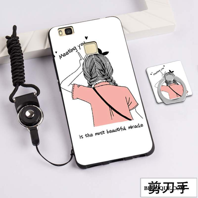 Huawei G9 Lite Coque De Téléphone Peinture Étui Dessin Animé Téléphone Portable Rose