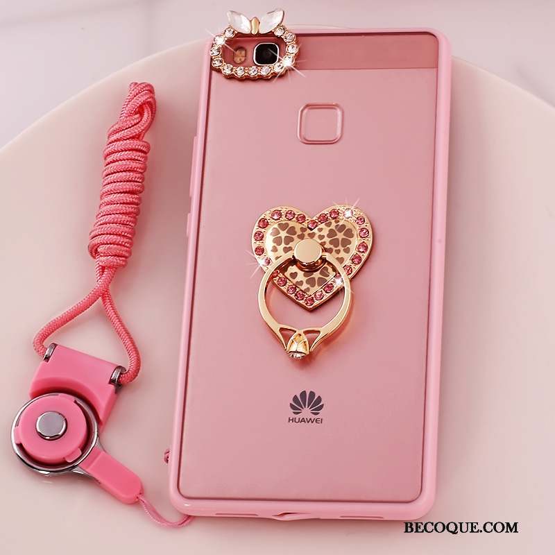 Huawei G9 Lite Fluide Doux Rose Coque Silicone Étui Protection