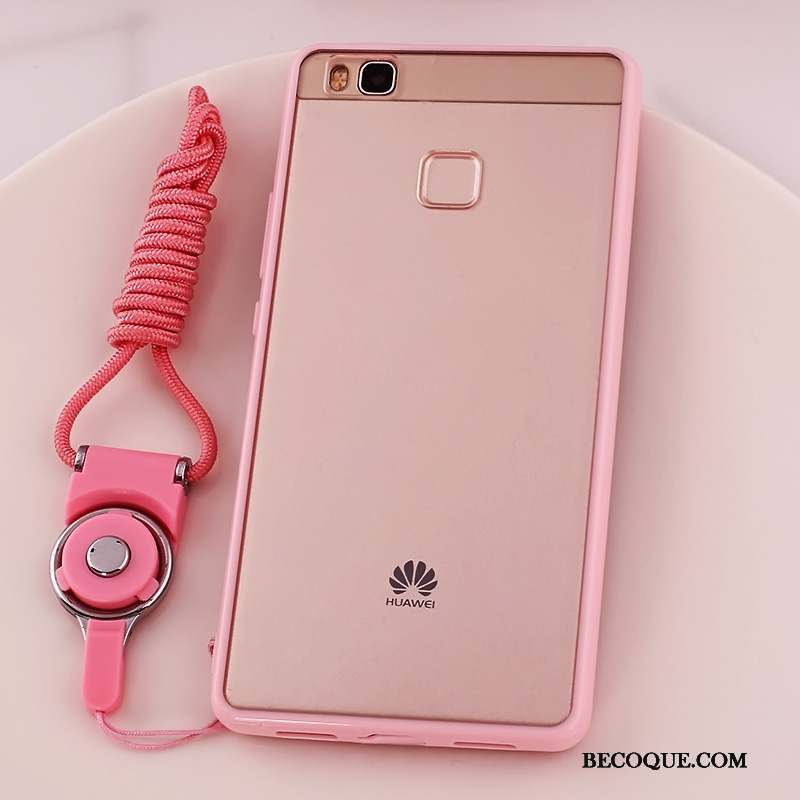 Huawei G9 Lite Fluide Doux Rose Coque Silicone Étui Protection