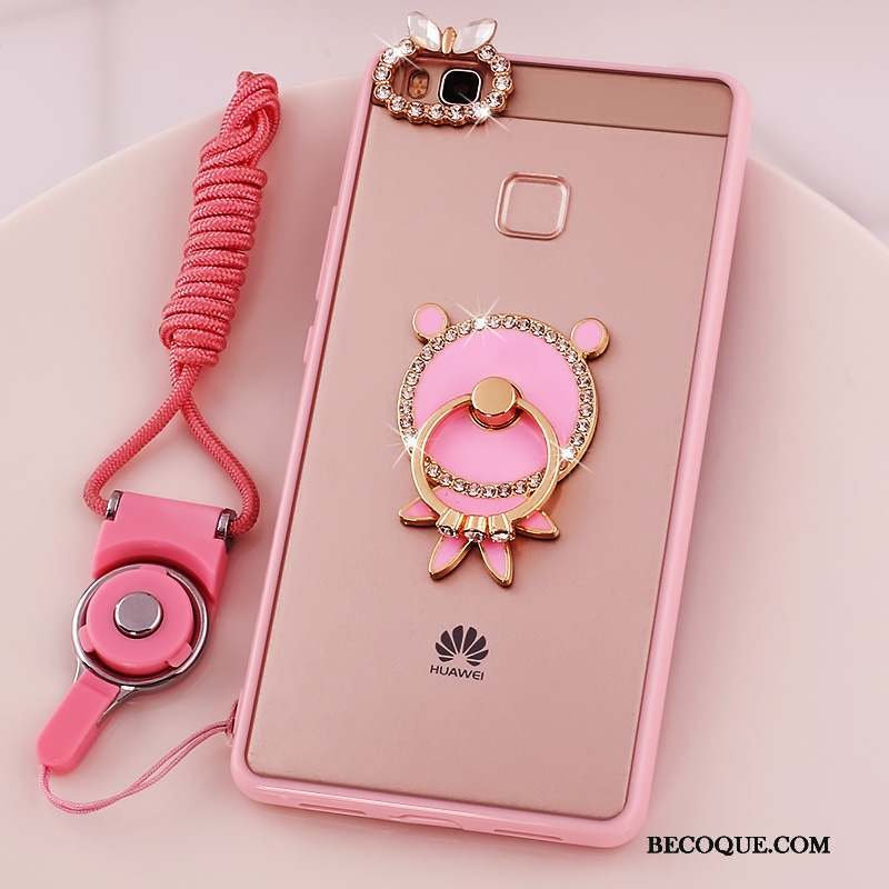 Huawei G9 Lite Fluide Doux Rose Coque Silicone Étui Protection