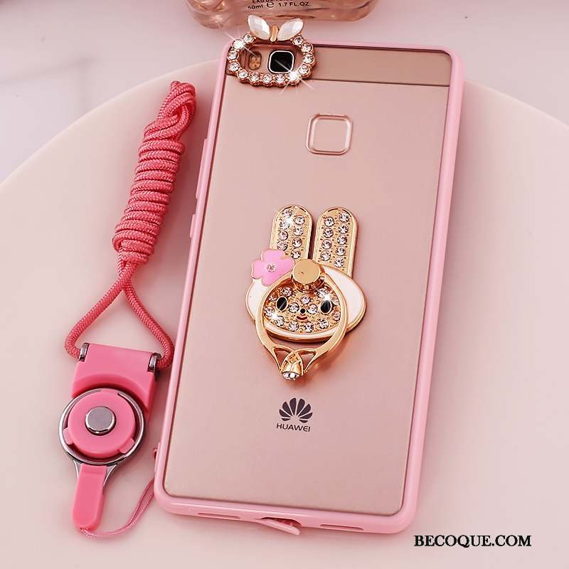 Huawei G9 Lite Fluide Doux Rose Coque Silicone Étui Protection