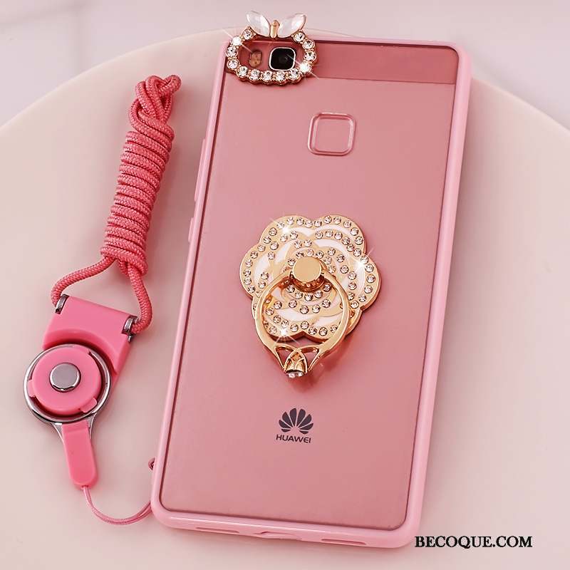 Huawei G9 Lite Fluide Doux Rose Coque Silicone Étui Protection