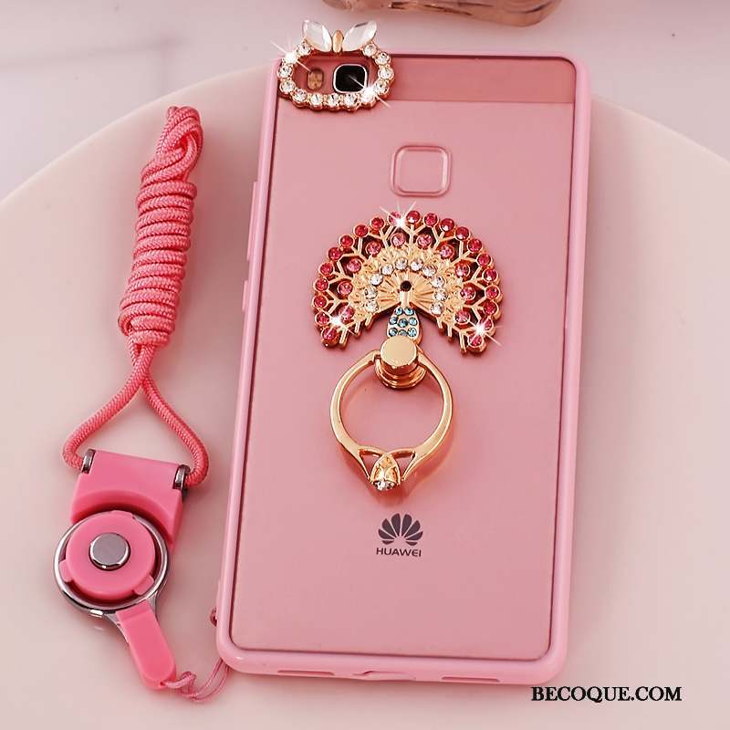 Huawei G9 Lite Fluide Doux Rose Coque Silicone Étui Protection