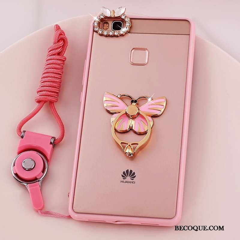 Huawei G9 Lite Fluide Doux Rose Coque Silicone Étui Protection