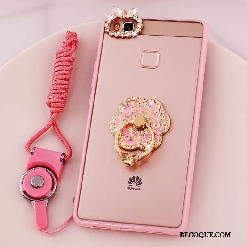 Huawei G9 Lite Fluide Doux Rose Coque Silicone Étui Protection