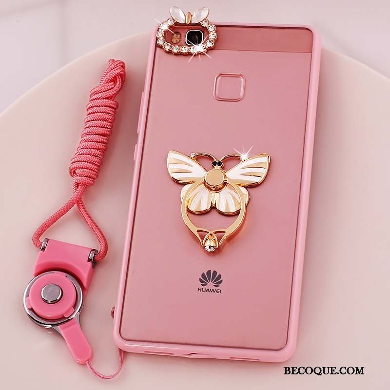 Huawei G9 Lite Fluide Doux Rose Coque Silicone Étui Protection