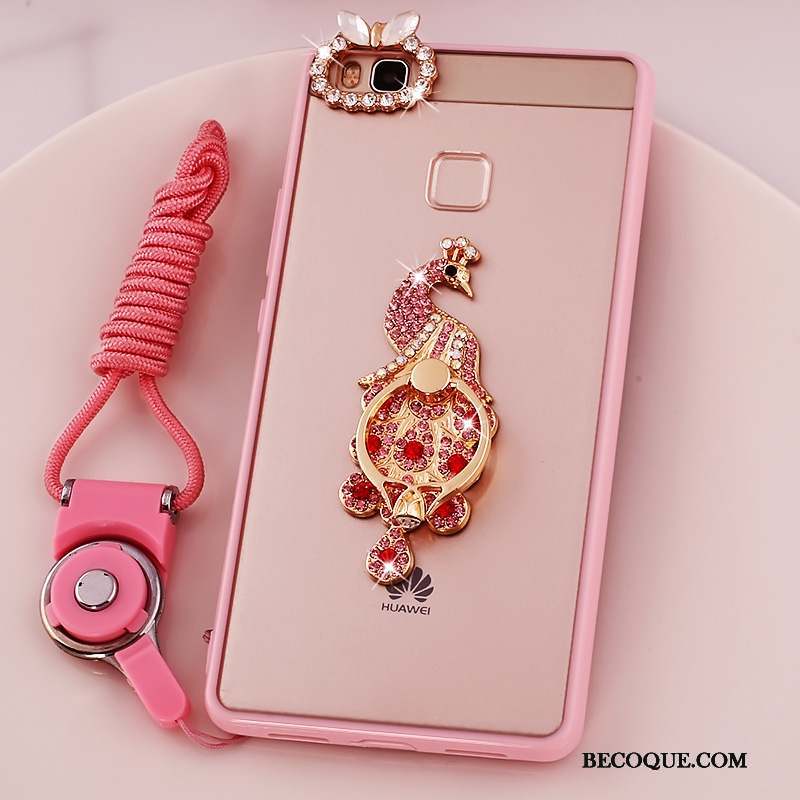 Huawei G9 Lite Fluide Doux Rose Coque Silicone Étui Protection