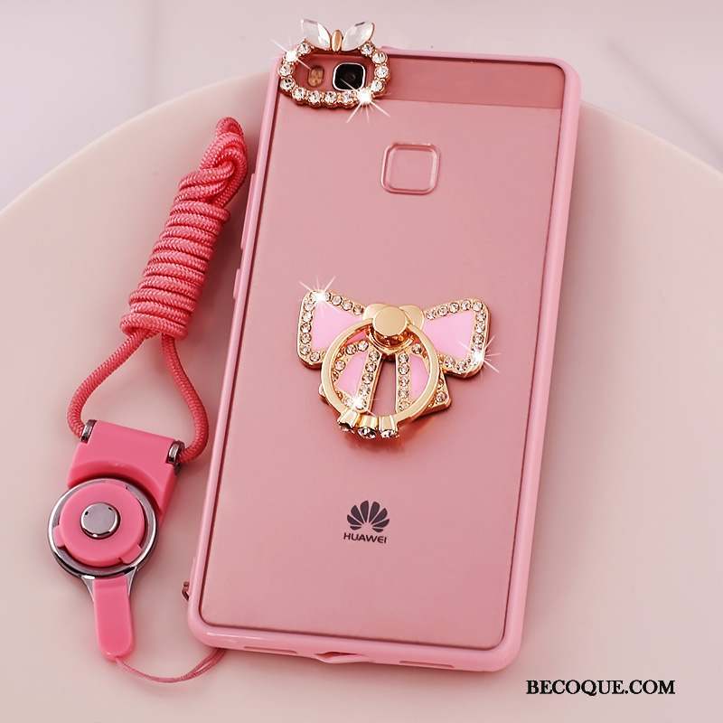 Huawei G9 Lite Fluide Doux Rose Coque Silicone Étui Protection