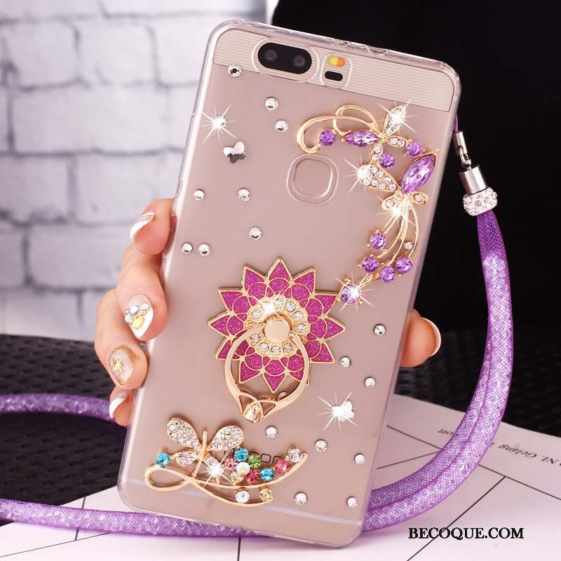 Huawei G9 Lite Strass Anneau Bleu Protection Coque De Téléphone Étui