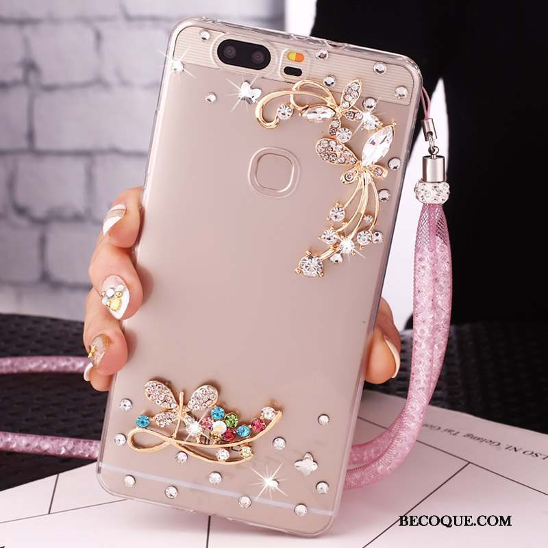 Huawei G9 Lite Strass Anneau Bleu Protection Coque De Téléphone Étui