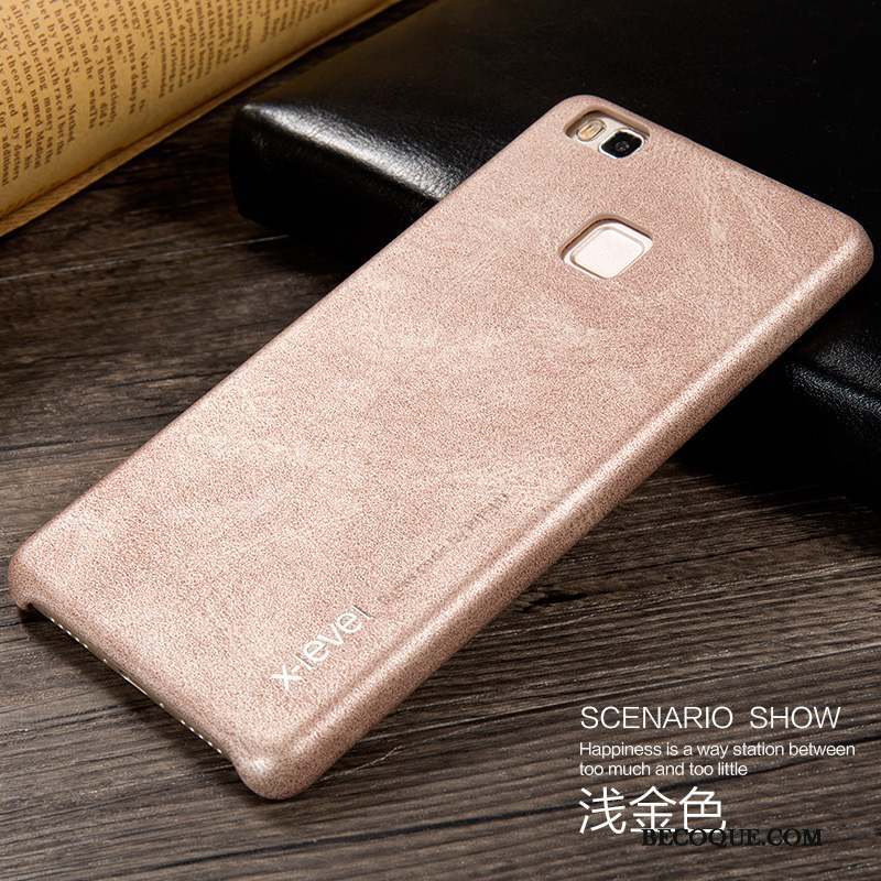 Huawei G9 Lite Étui En Cuir Protection Incassable Noir Coque De Téléphone Très Mince