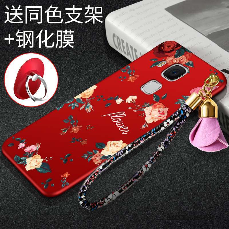 Huawei G9 Plus Coque Créatif Silicone Rouge Incassable Tout Compris Fluide Doux