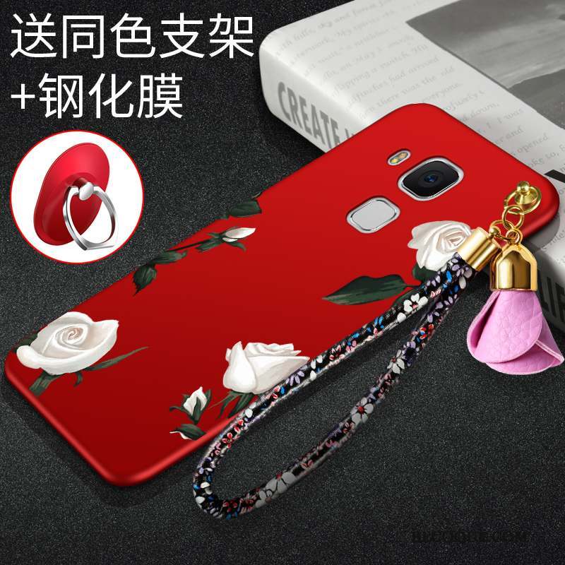 Huawei G9 Plus Coque Créatif Silicone Rouge Incassable Tout Compris Fluide Doux