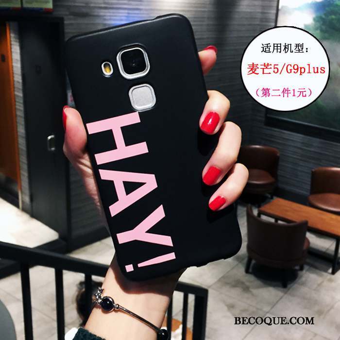 Huawei G9 Plus Coque Créatif Étui Tendance Silicone Noir Personnalité