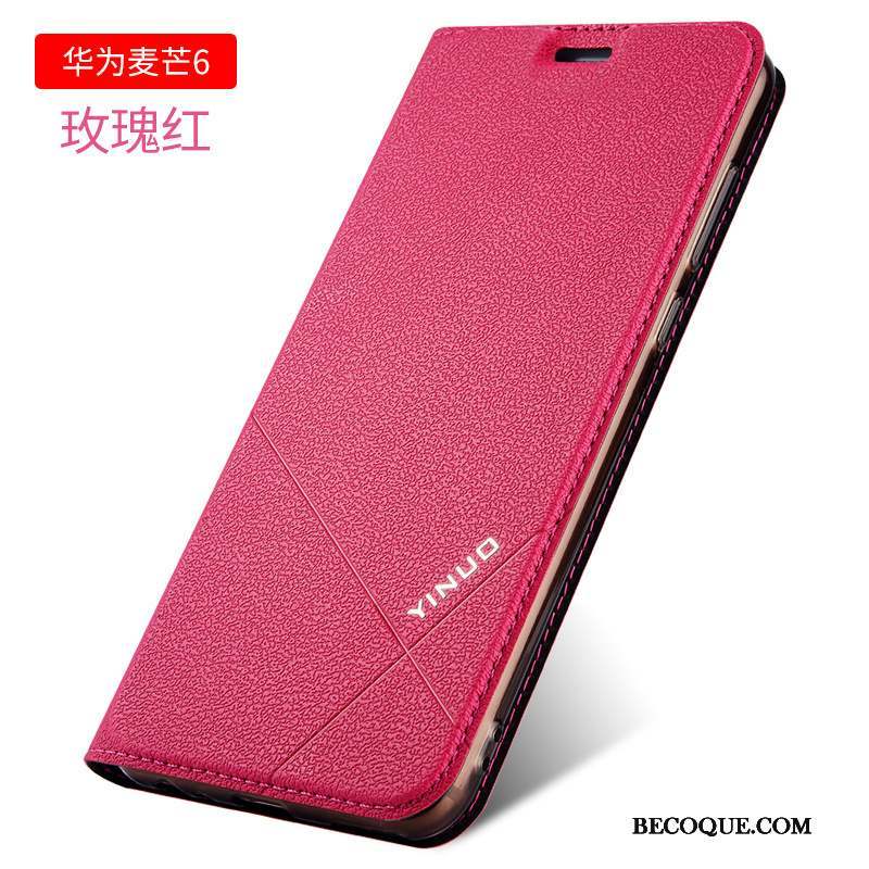 Huawei G9 Plus Coque De Téléphone Étui Étui En Cuir Incassable Clamshell Fluide Doux