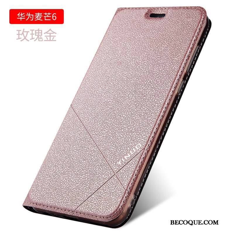 Huawei G9 Plus Coque De Téléphone Étui Étui En Cuir Incassable Clamshell Fluide Doux