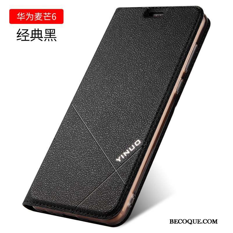 Huawei G9 Plus Coque De Téléphone Étui Étui En Cuir Incassable Clamshell Fluide Doux
