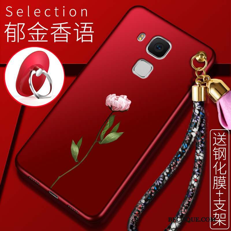 Huawei G9 Plus Coque Silicone Tendance Protection Rouge Créatif Étui