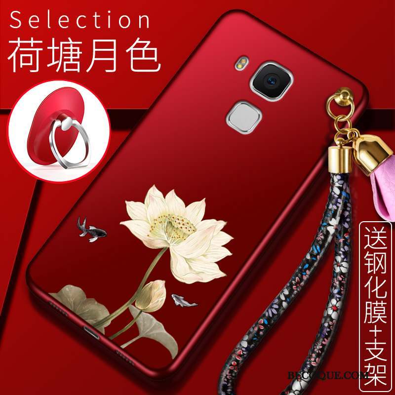 Huawei G9 Plus Coque Silicone Tendance Protection Rouge Créatif Étui