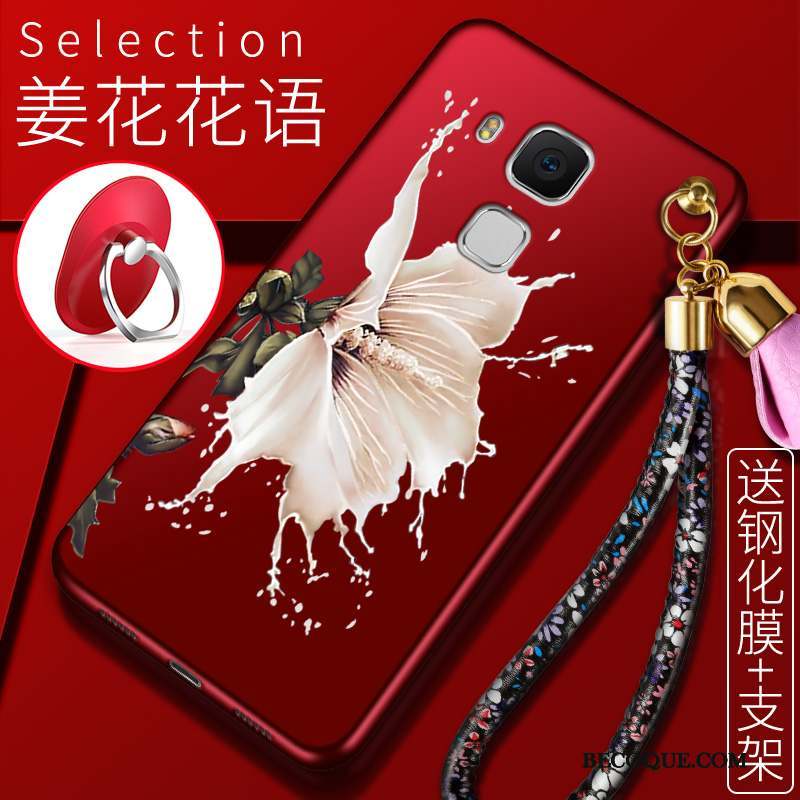 Huawei G9 Plus Coque Silicone Tendance Protection Rouge Créatif Étui