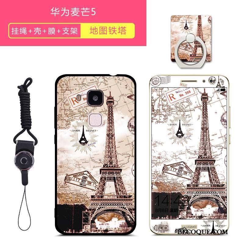 Huawei G9 Plus Coque Tendance Tout Compris Fluide Doux Rose Incassable Créatif